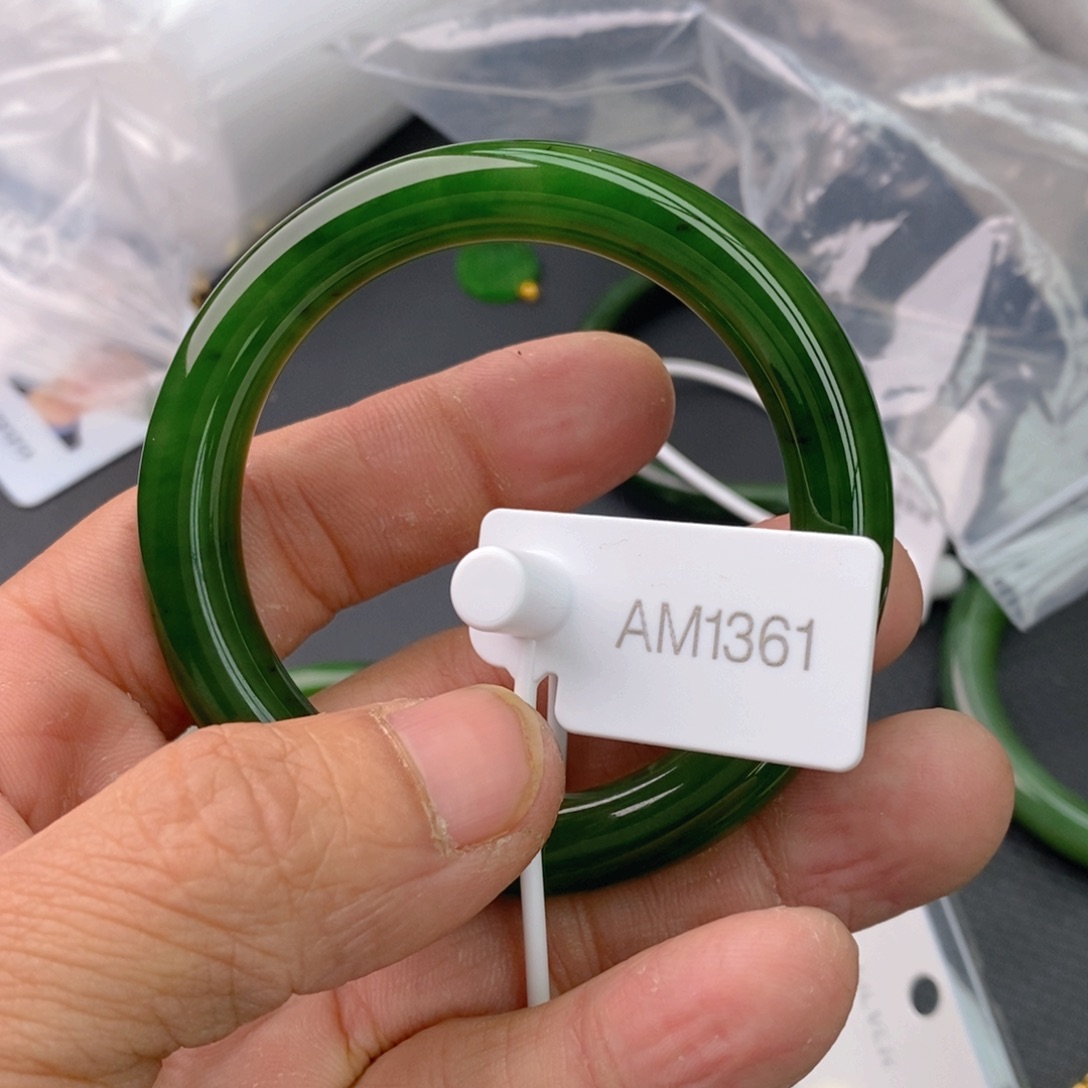 和田玉（碧玉）手镯未镶嵌53.7