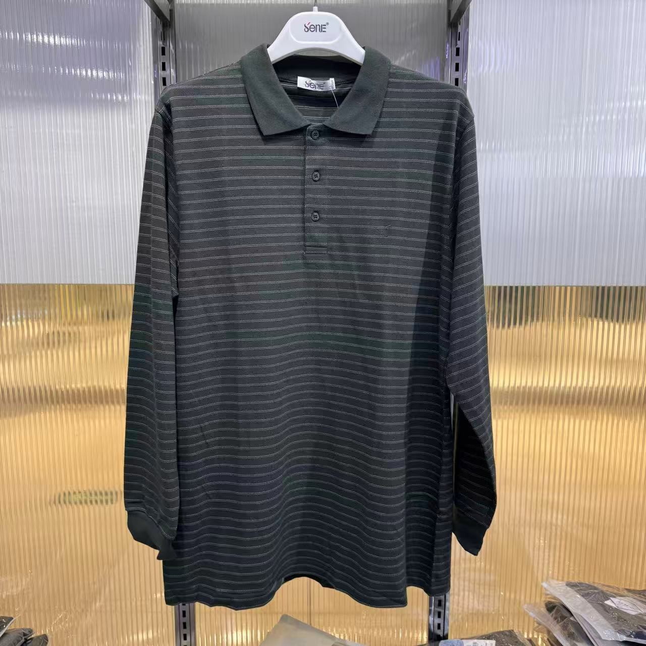 森鹅男士珠地长袖T恤28539