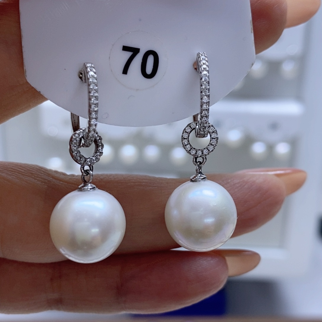 淡水珍珠耳饰银S925镶嵌随*心