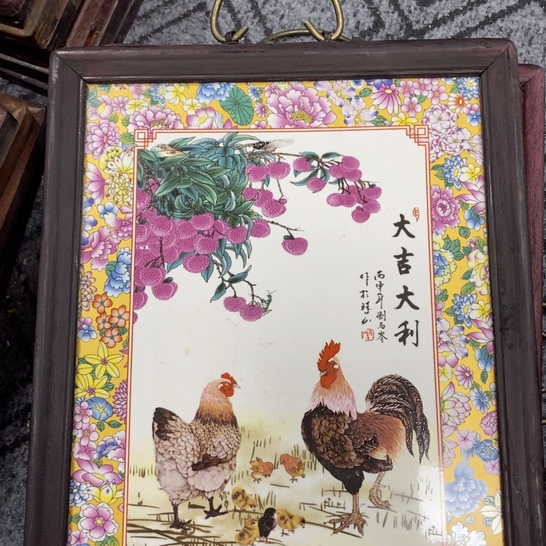 瓷片37*28厘米景德镇瓷板画柴窑烧制