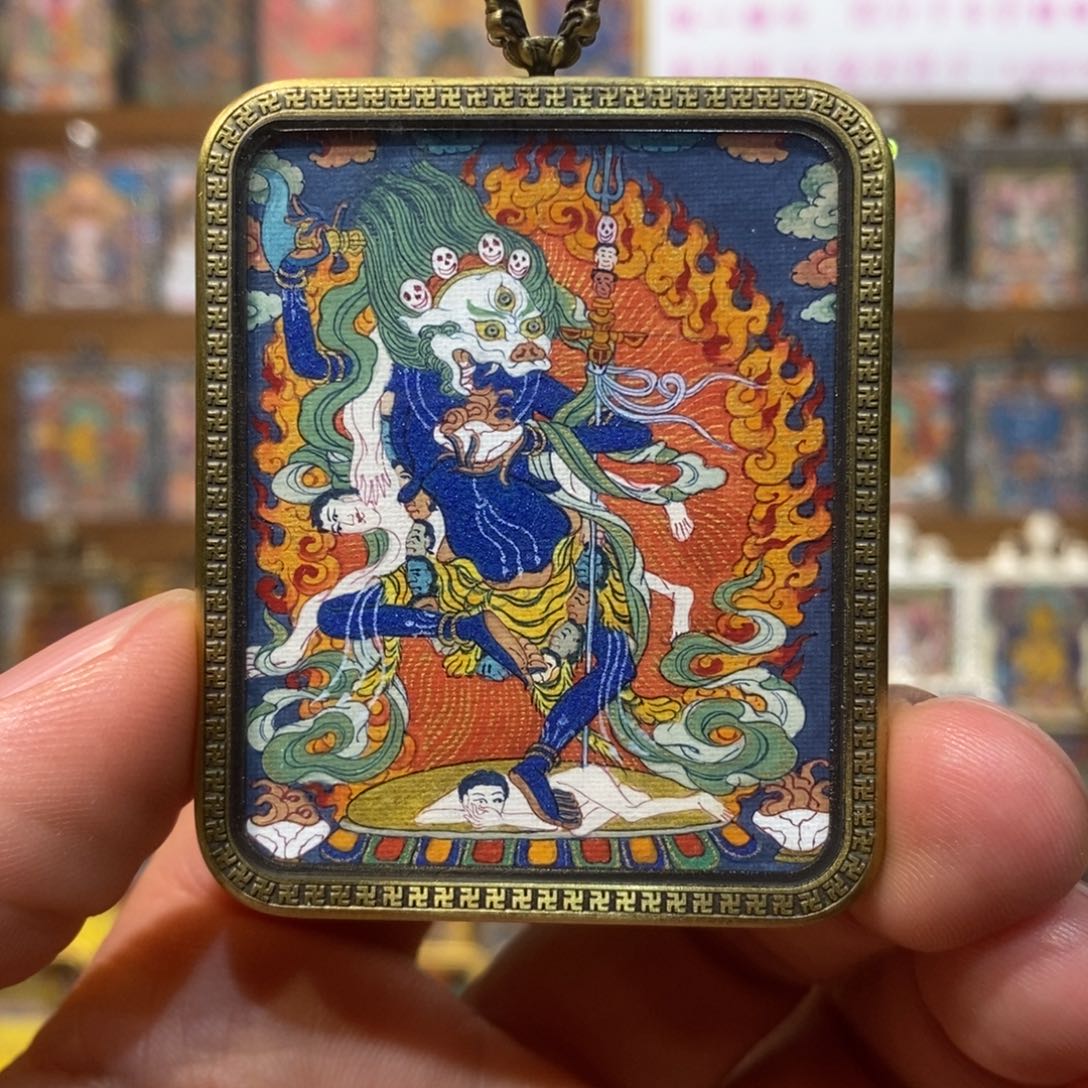 吊坠开播特惠狮面空行母藏卡唐卡