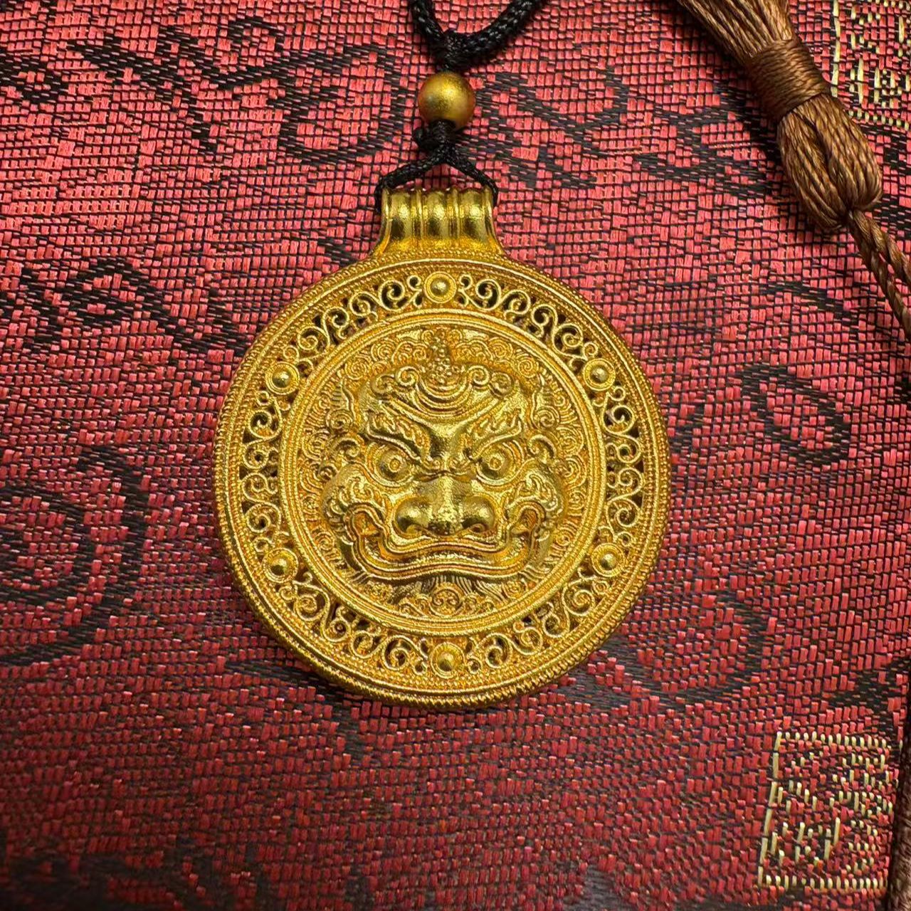 合金吊坠 合金吊坠 吞金兽立体双面福字雕刻镂空精美项坠