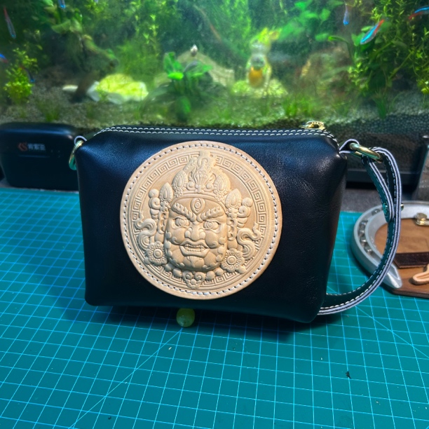 首饰袋 Behfxy帛雲 手工文玩包男士手包真皮复古手拎包首饰收纳包