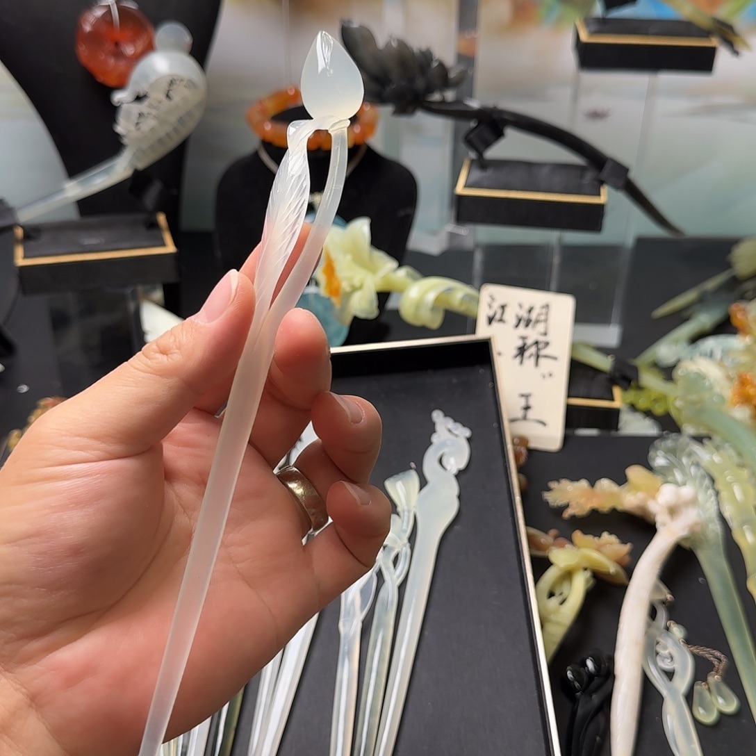 未镶嵌蛇纹石玉发饰