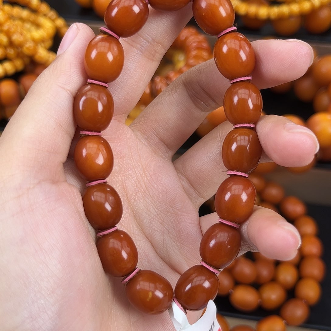 琥珀颈饰未镶嵌蜜蜡