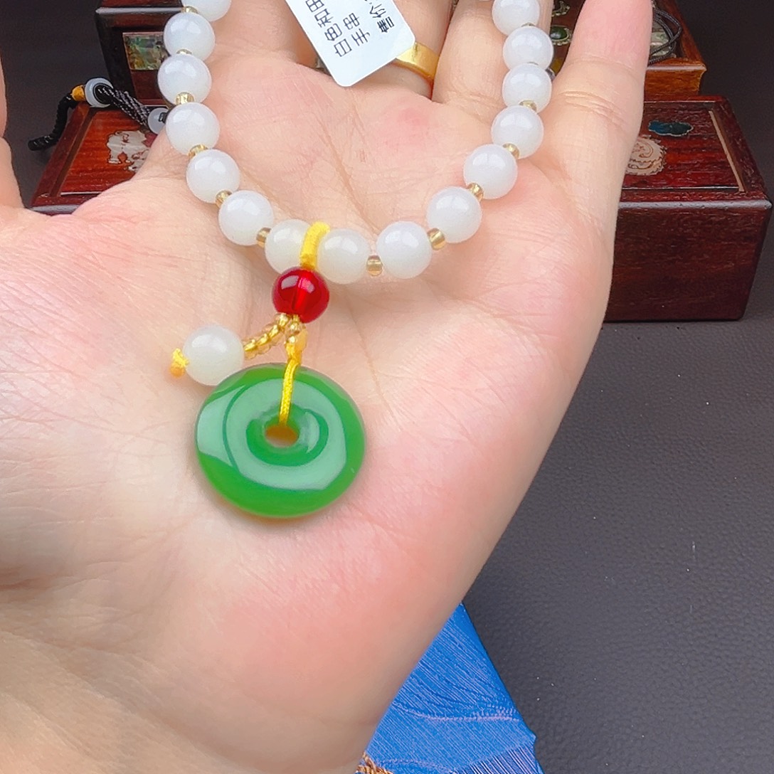 手链未镶嵌和田玉（糖玉）