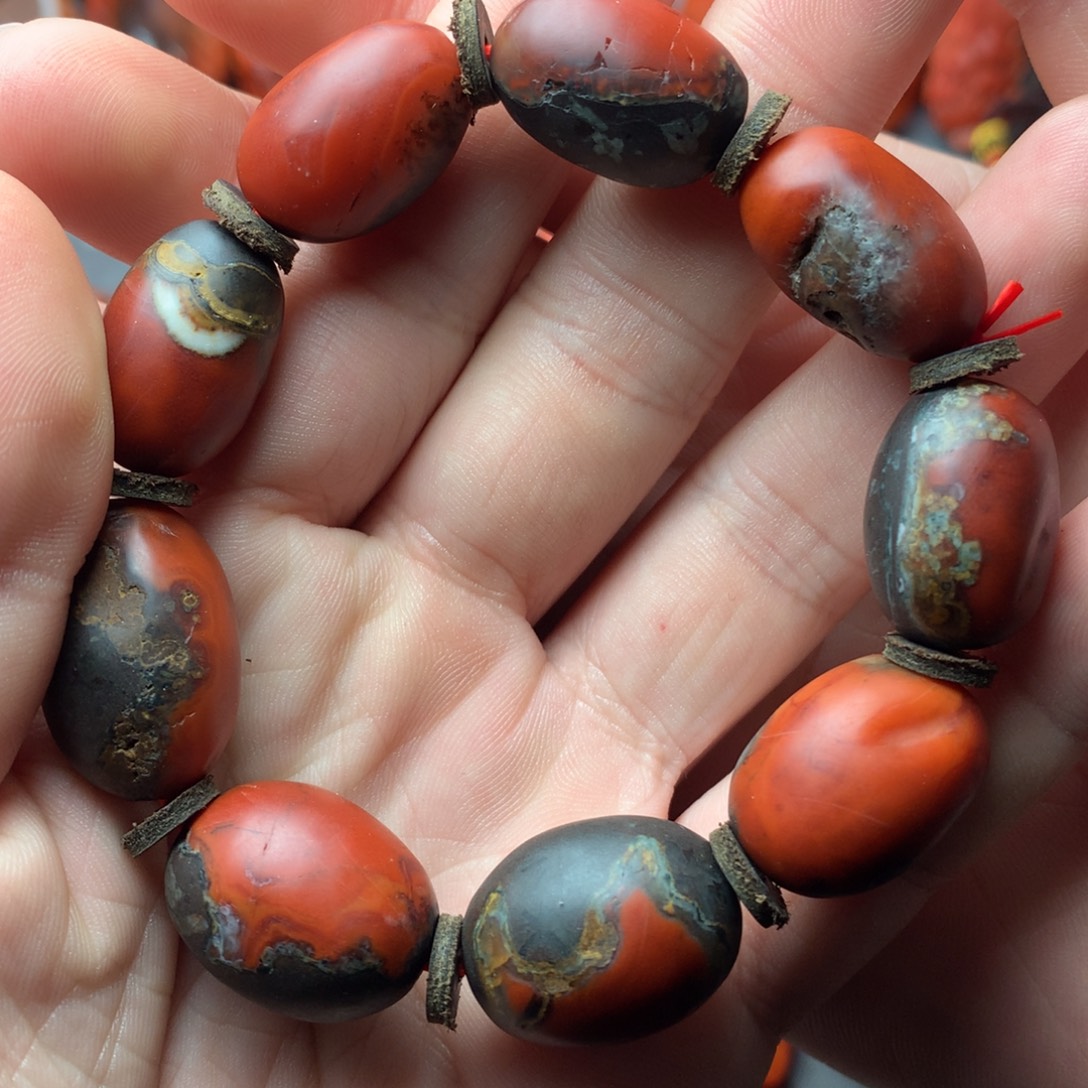 南红玛瑙未镶嵌1啊东寨老南红随行手串