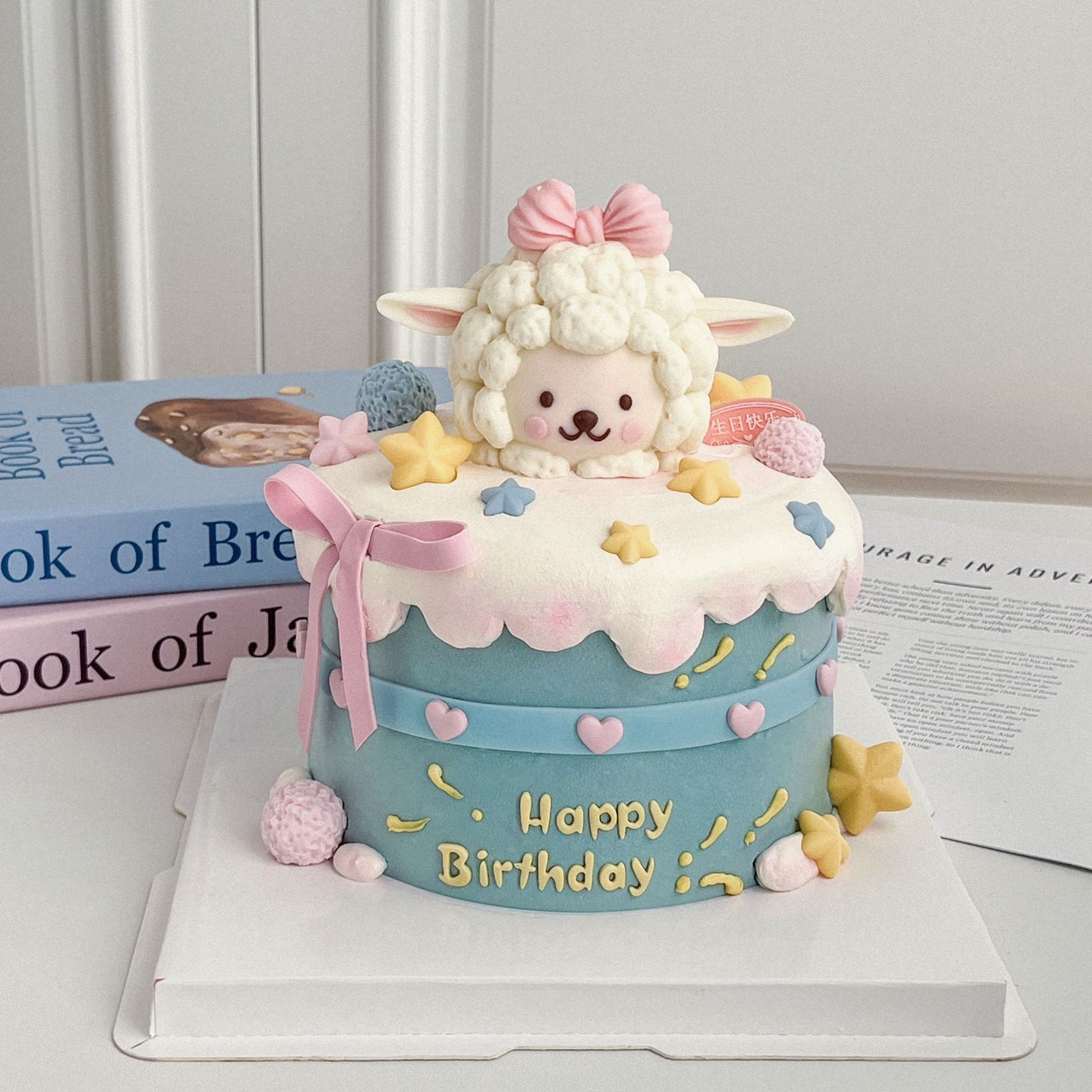 巧克力小绵羊蛋糕装饰摆件生肖羊卡通烘焙可食用小动物小熊kitty