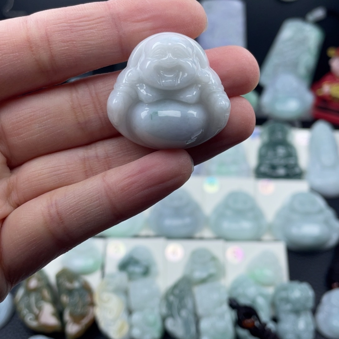 翡翠未镶嵌颈饰29尺寸佛公厚装微瑕介意勿拍不退不换