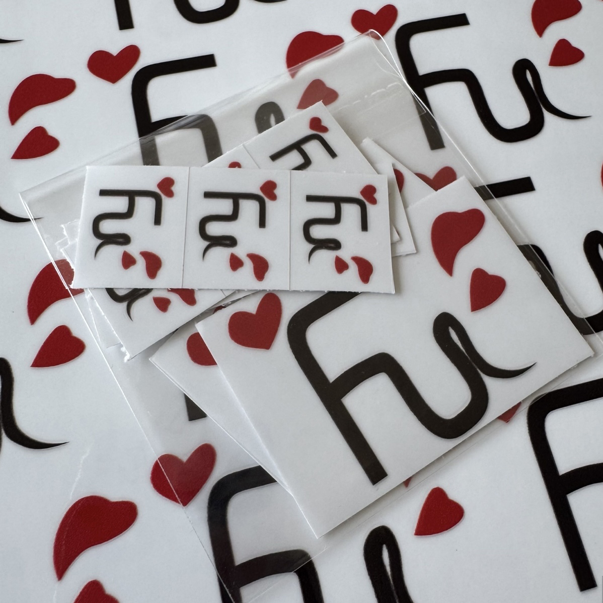 福宝FU爱心防水贴纸套装