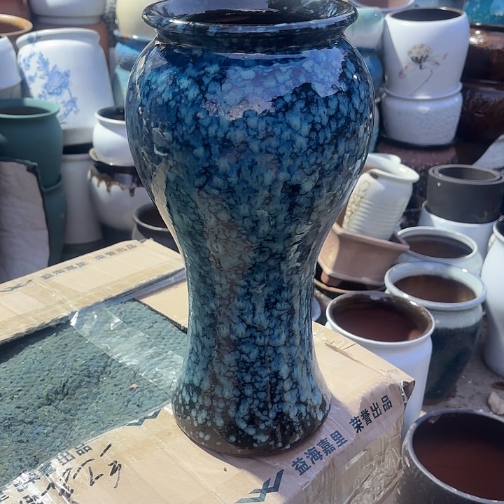 紫砂茶碗蓝口径15高度38