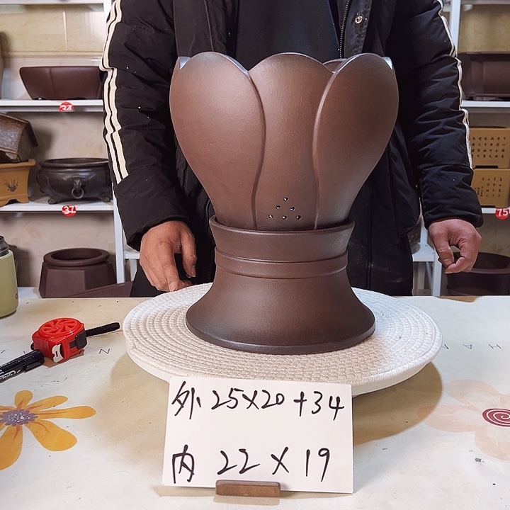 紫砂紫砂花盆呵呵