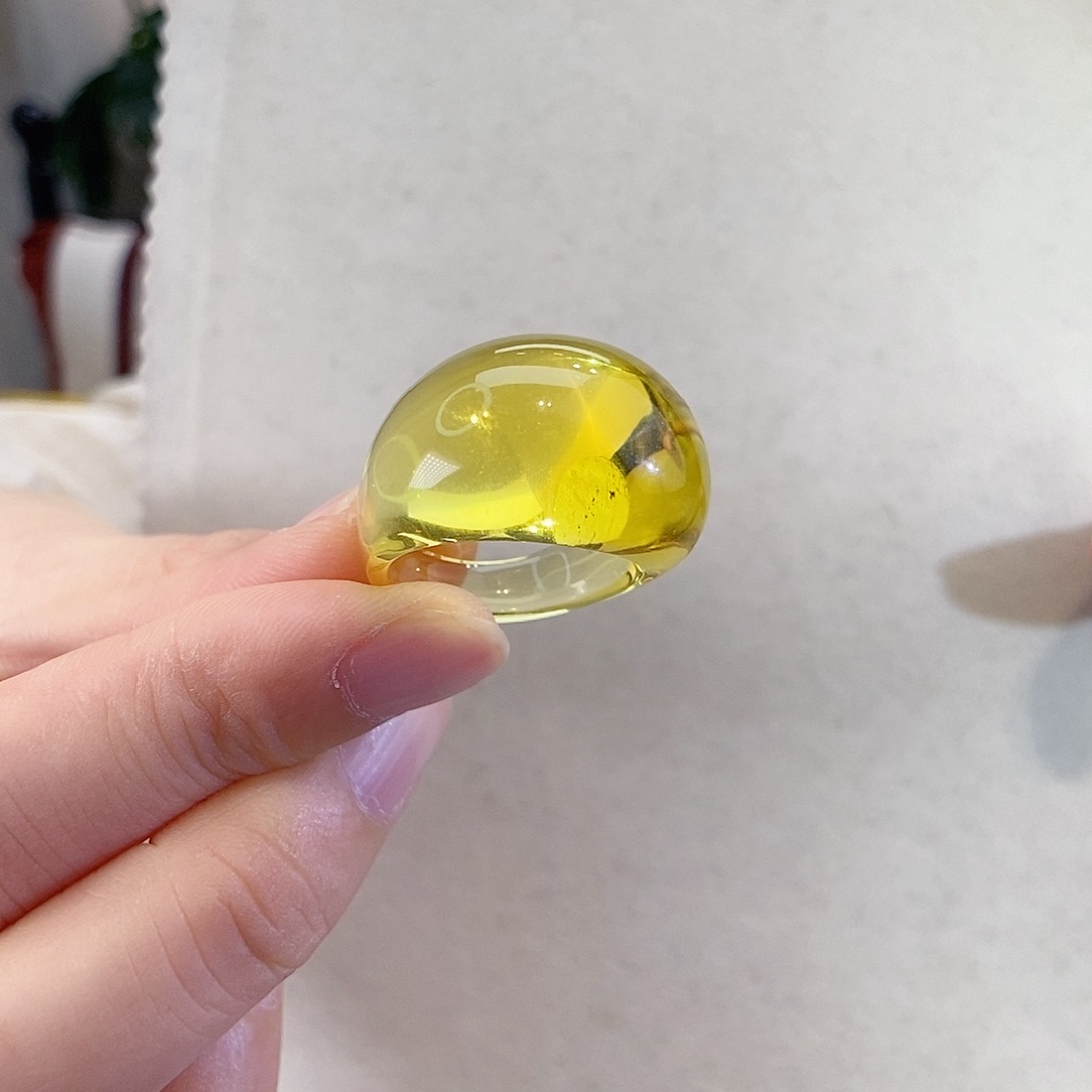 血珀未镶嵌戒指13