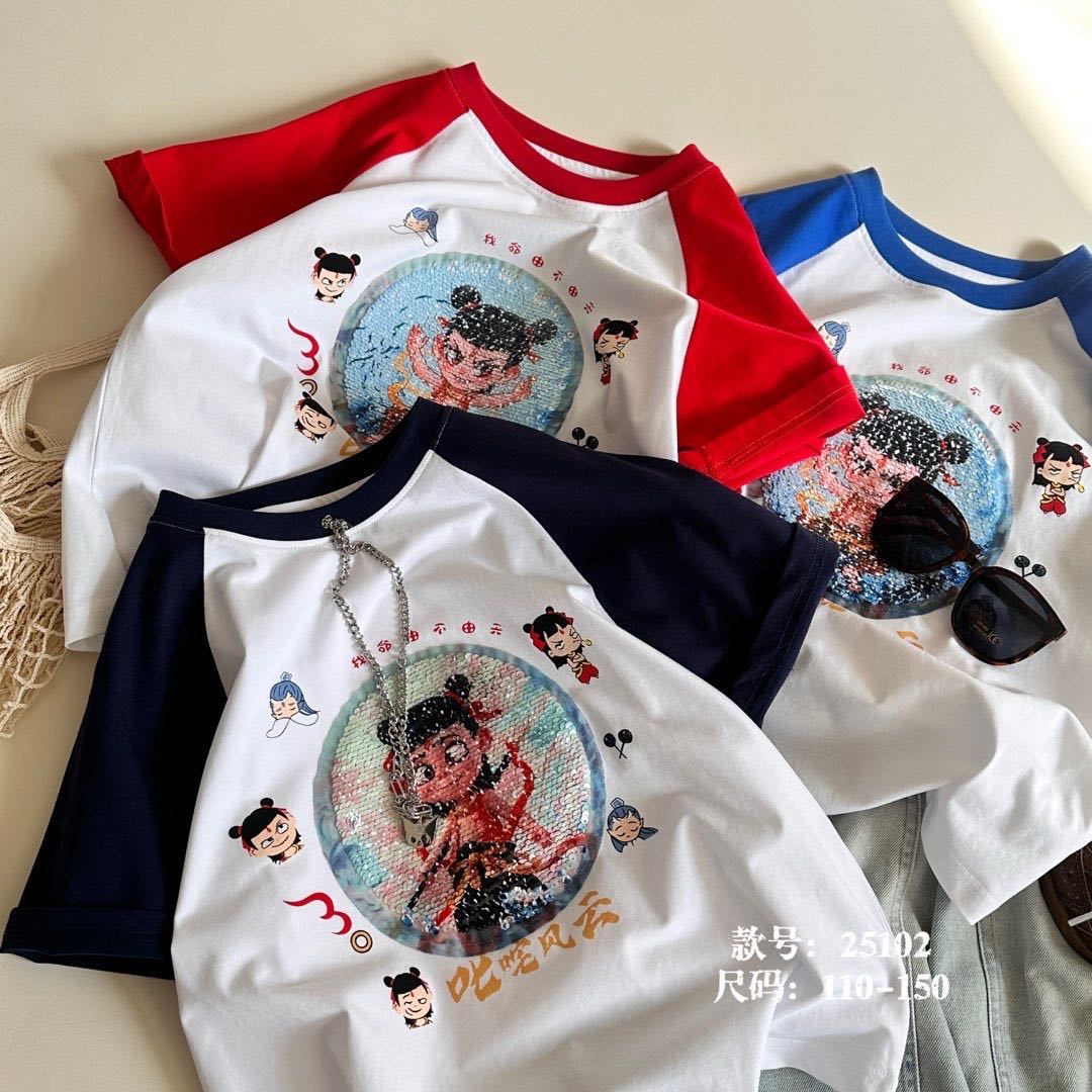 【新疆包邮】夏季新款变脸哪吒短袖L106