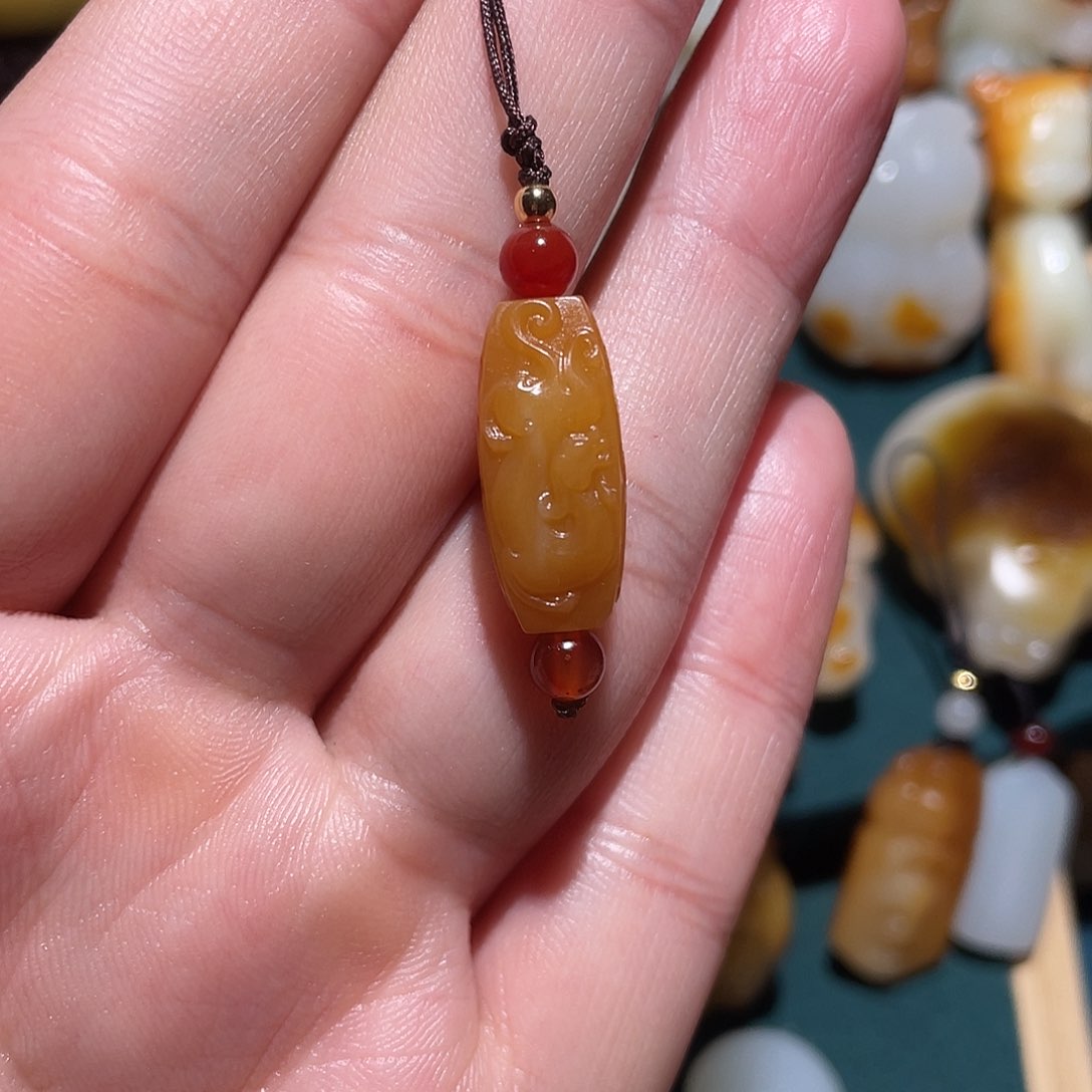 和田玉未镶嵌挂件熙*