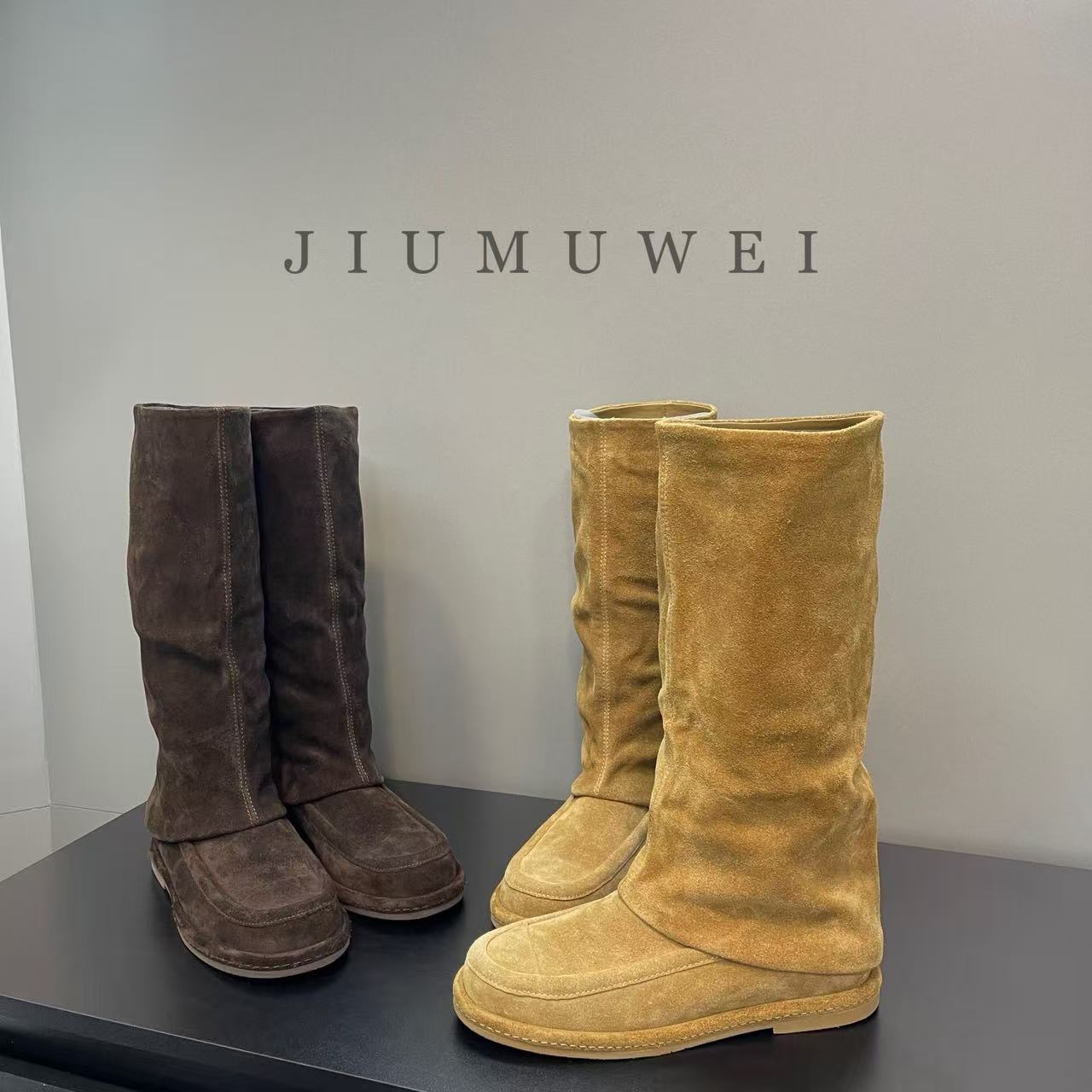 JIUMUWEI 时尚爆款堆堆高筒靴 2173 526-1