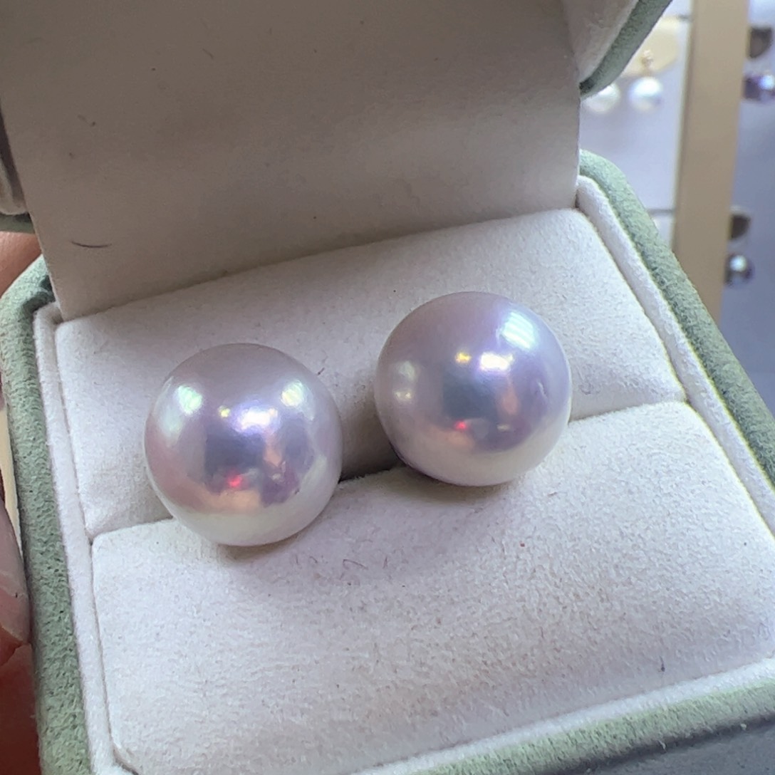 淡水珍珠耳饰银S925镶嵌