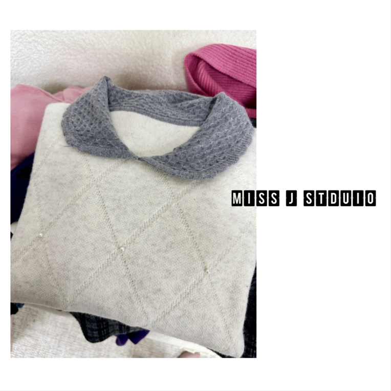 【MA202104】”南韩小姐姐”法式气质娃娃领保暖毛衣