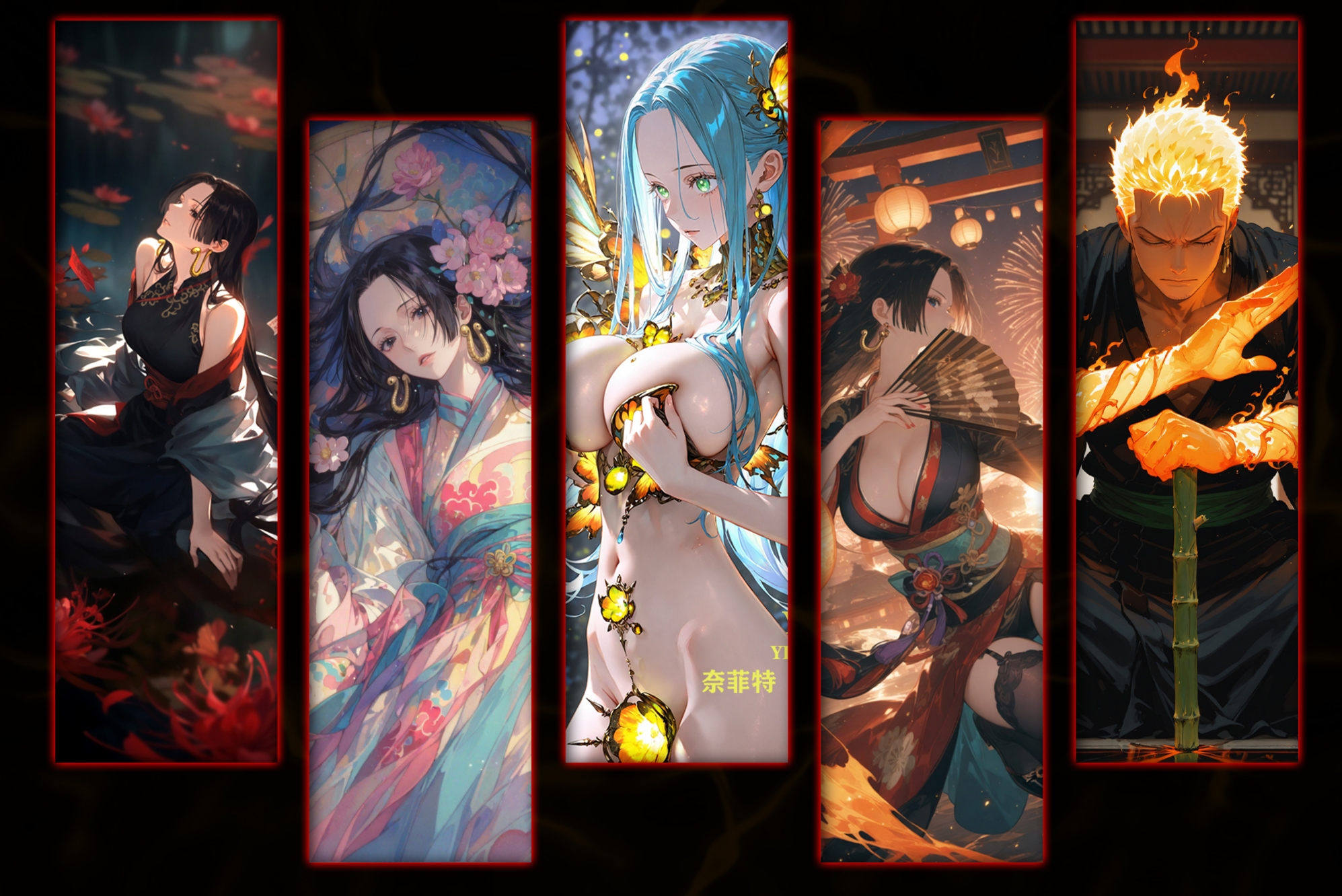【奇点潮玩】【摇摇乐】第一弹 航海王二创卡牌集卡盲盒金属钻卡 盲盒