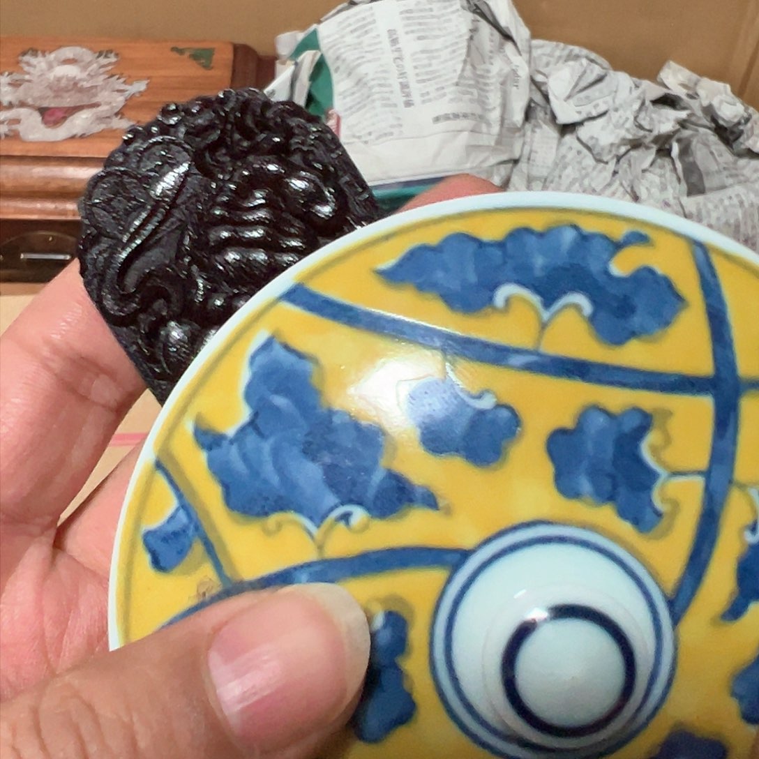 碟洪**爱瓷器木器工艺摆件