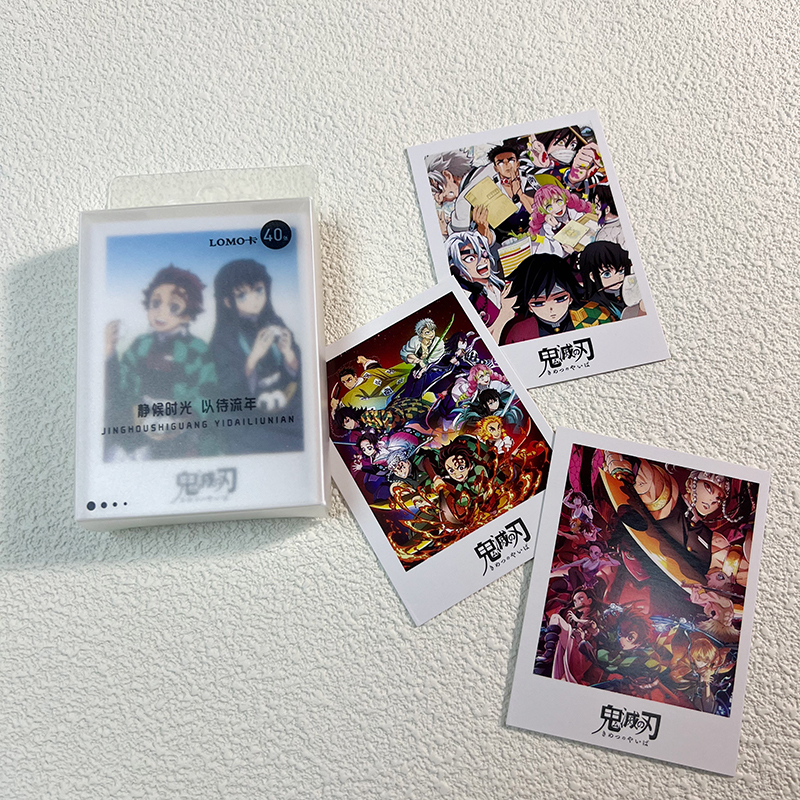 鬼灭之刃LOMO卡周边高清小卡片贺卡明信片盒装留言卡收藏卡