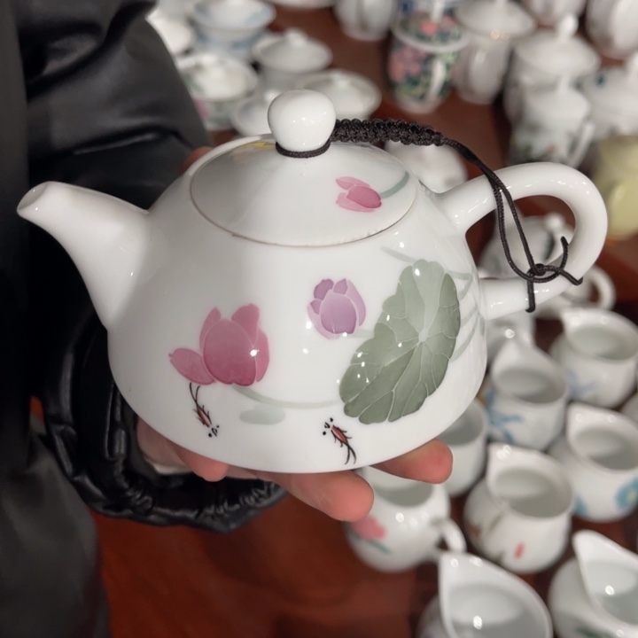 醴陵釉下手绘高温瓷器320ml