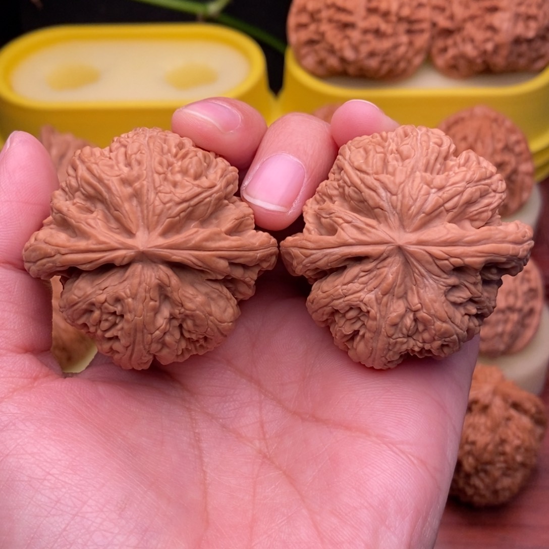 把件文玩核桃麦*赫45“毕业”大球筋“漏”