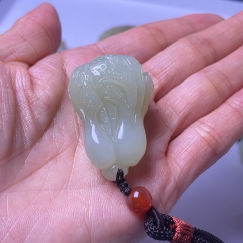 和田玉未镶嵌吊坠(不含链)安**茶