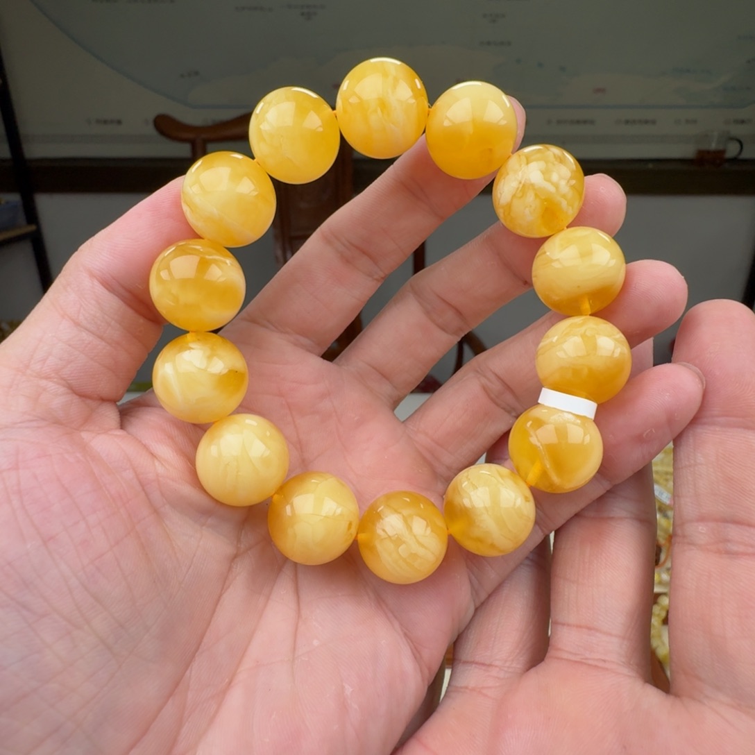 蜜蜡未镶嵌裸石蜜蜡手串