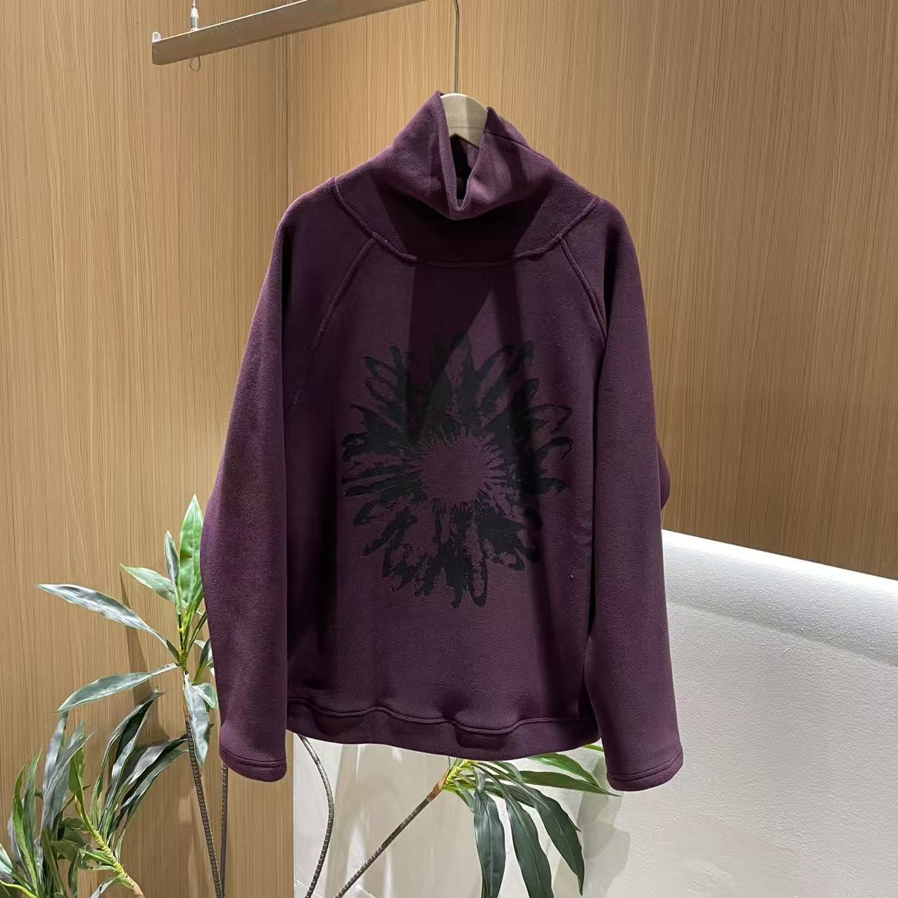 17996新款冬季加绒加厚百搭时尚宽松显瘦高领内搭卫衣