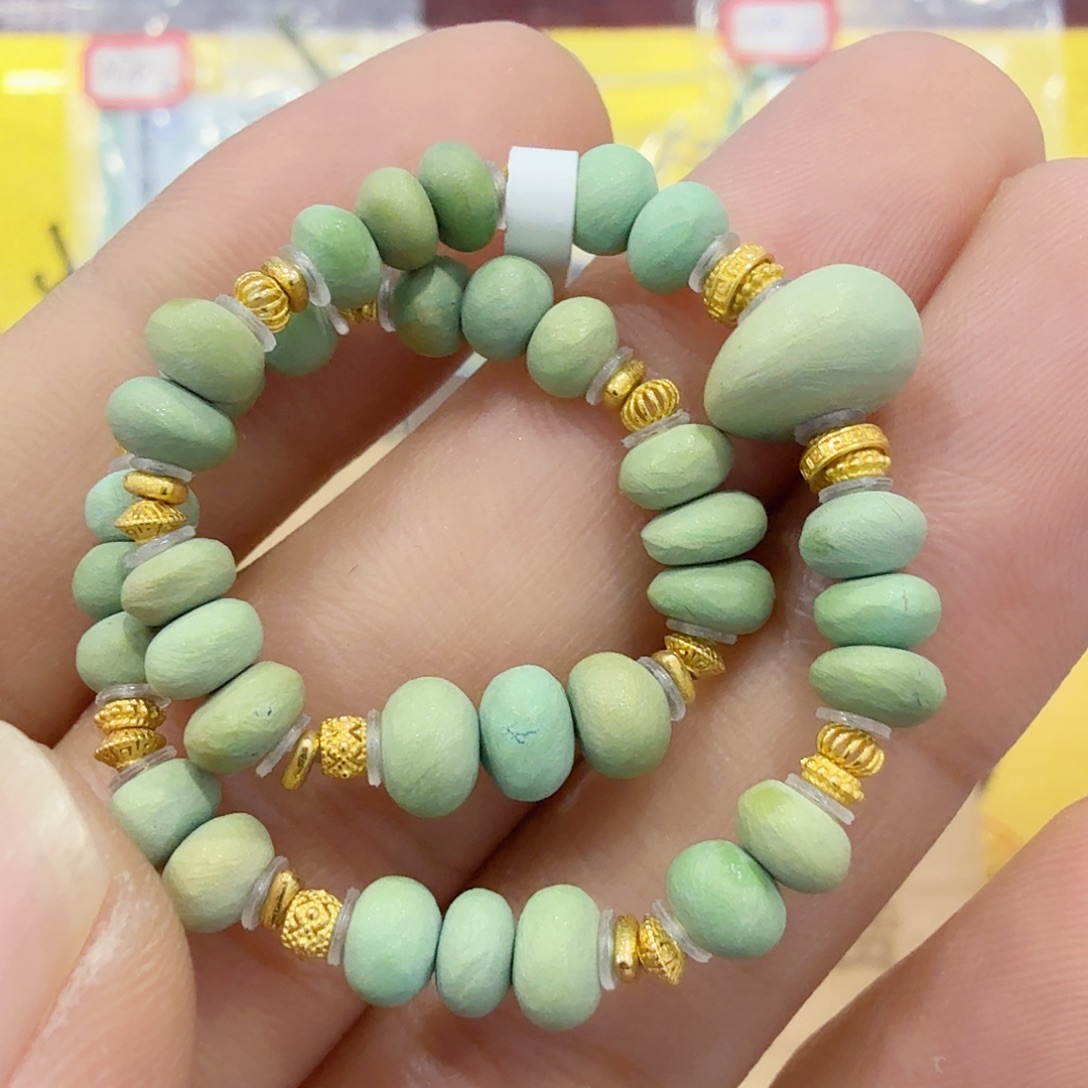 绿松石18K金镶嵌配饰