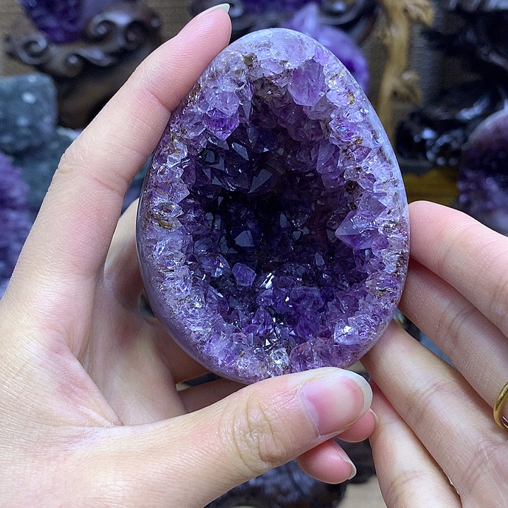 摆件紫晶未镶嵌恐龙蛋