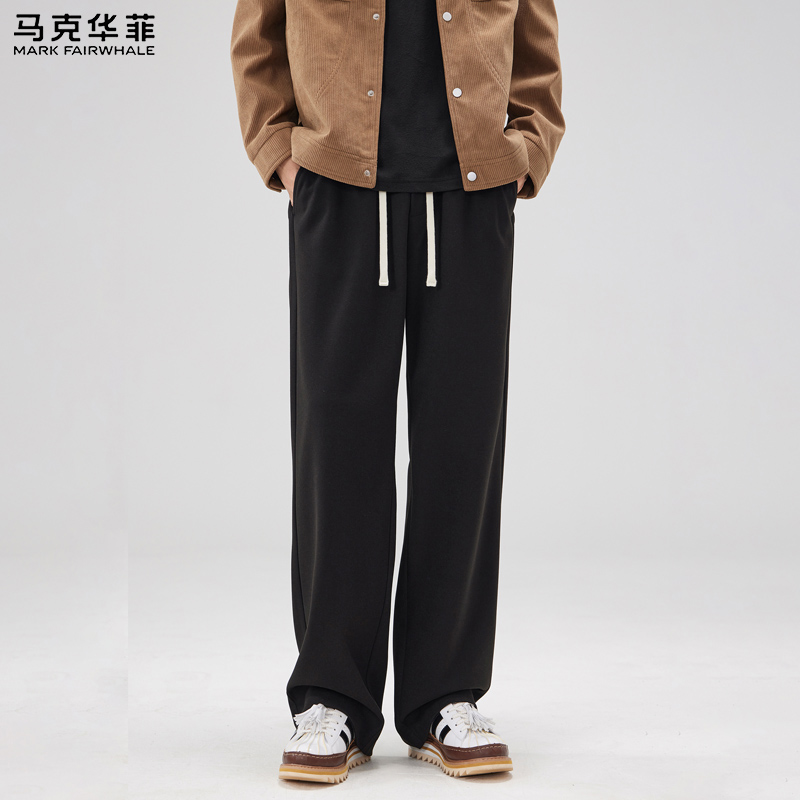 马克华菲2025美式复古垂感毛呢休闲裤男秋冬季潮牌宽松百搭长裤