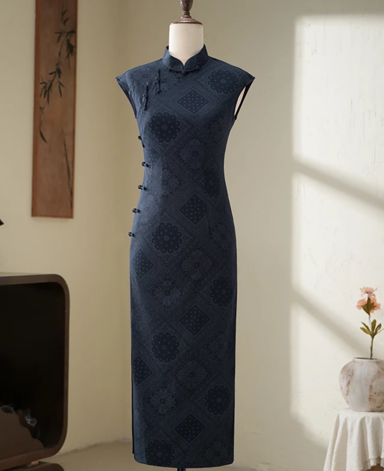 书香｜如愿无袖通勤风新中式长旗袍日常旗袍国潮修身春夏温婉风