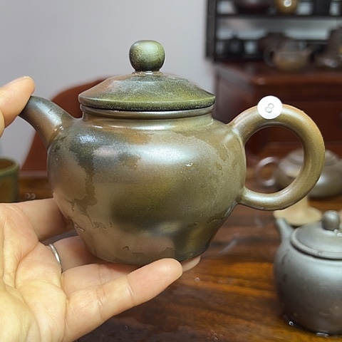 姜***肉戬谷龙窑柴烧茶壶8