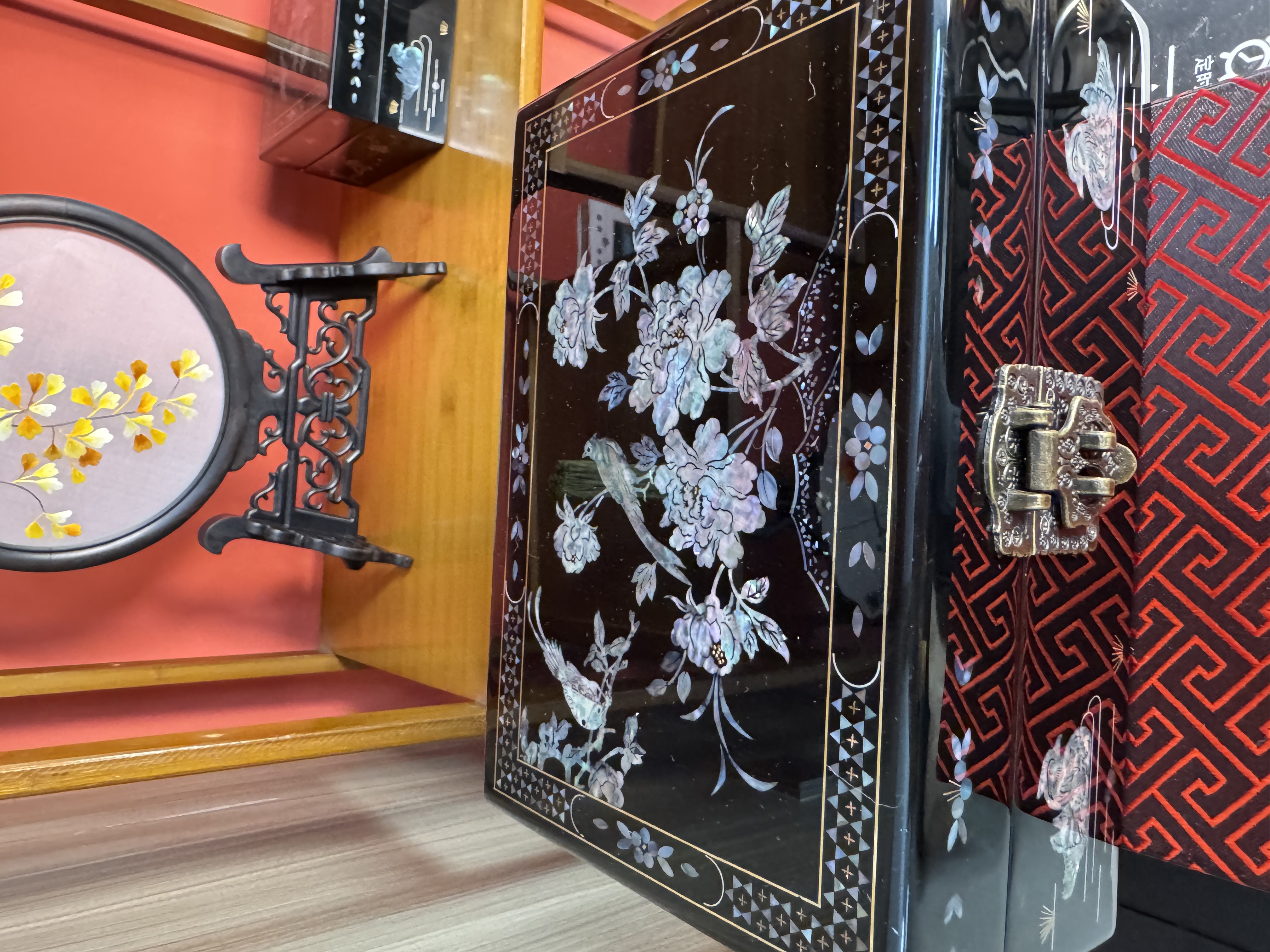 首饰盒/箱 螺钿纯手工首饰盒