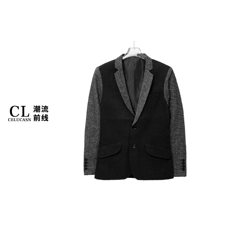 F4QBX0287#春季男士休闲商务西服外套时尚百搭修身