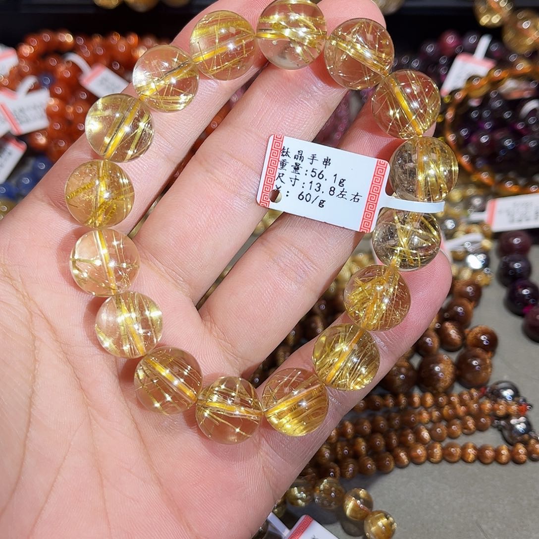 水晶手链未镶嵌钛晶手串