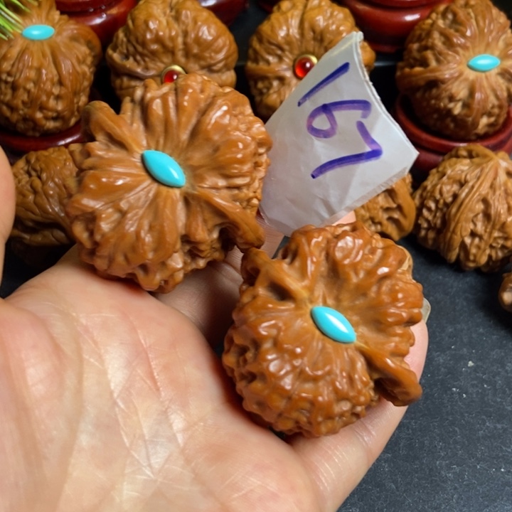 文玩核桃把件45官帽167