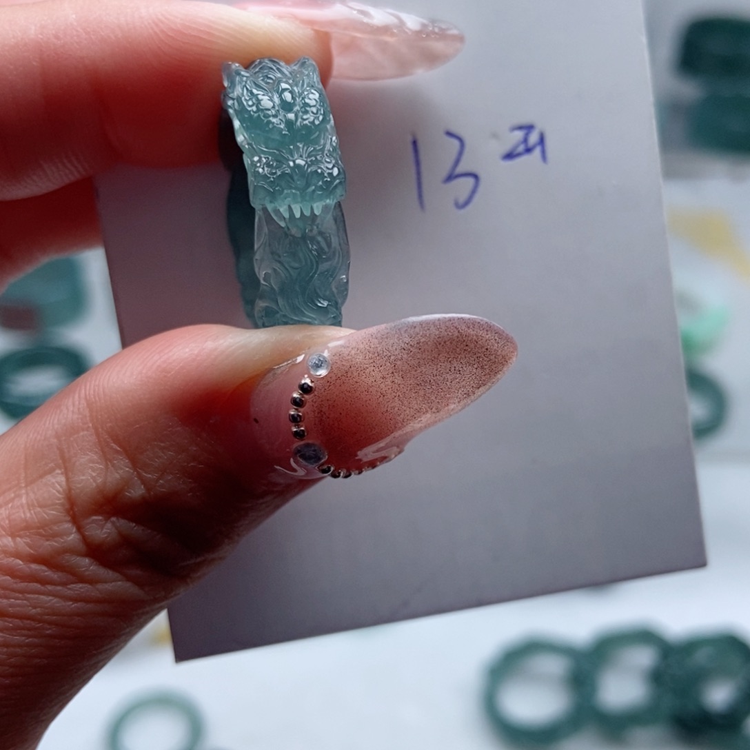 翡翠戒指未镶嵌老**玩