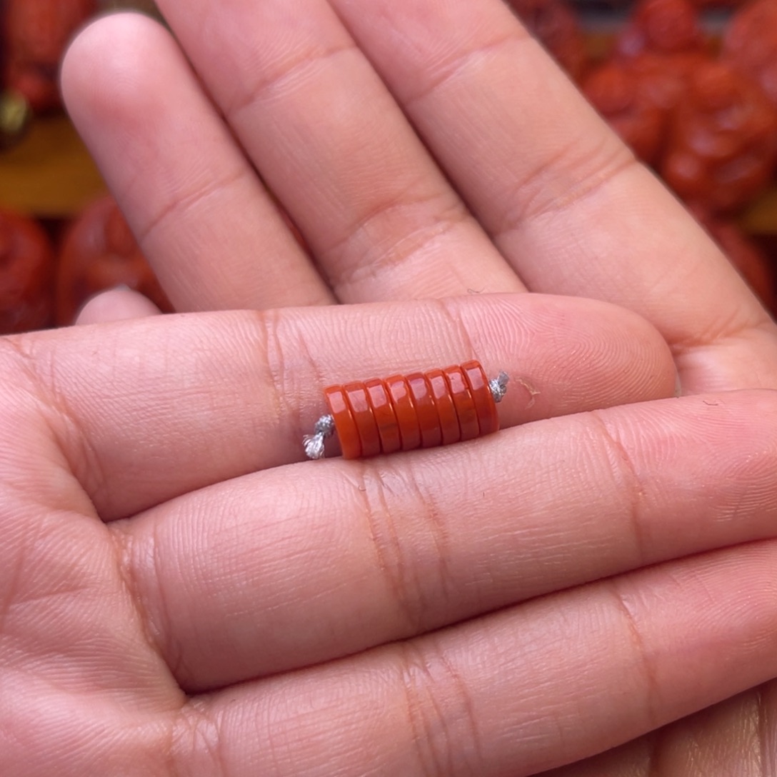 森***军南红玛瑙未镶嵌川料瓦西7mm尺寸隔片