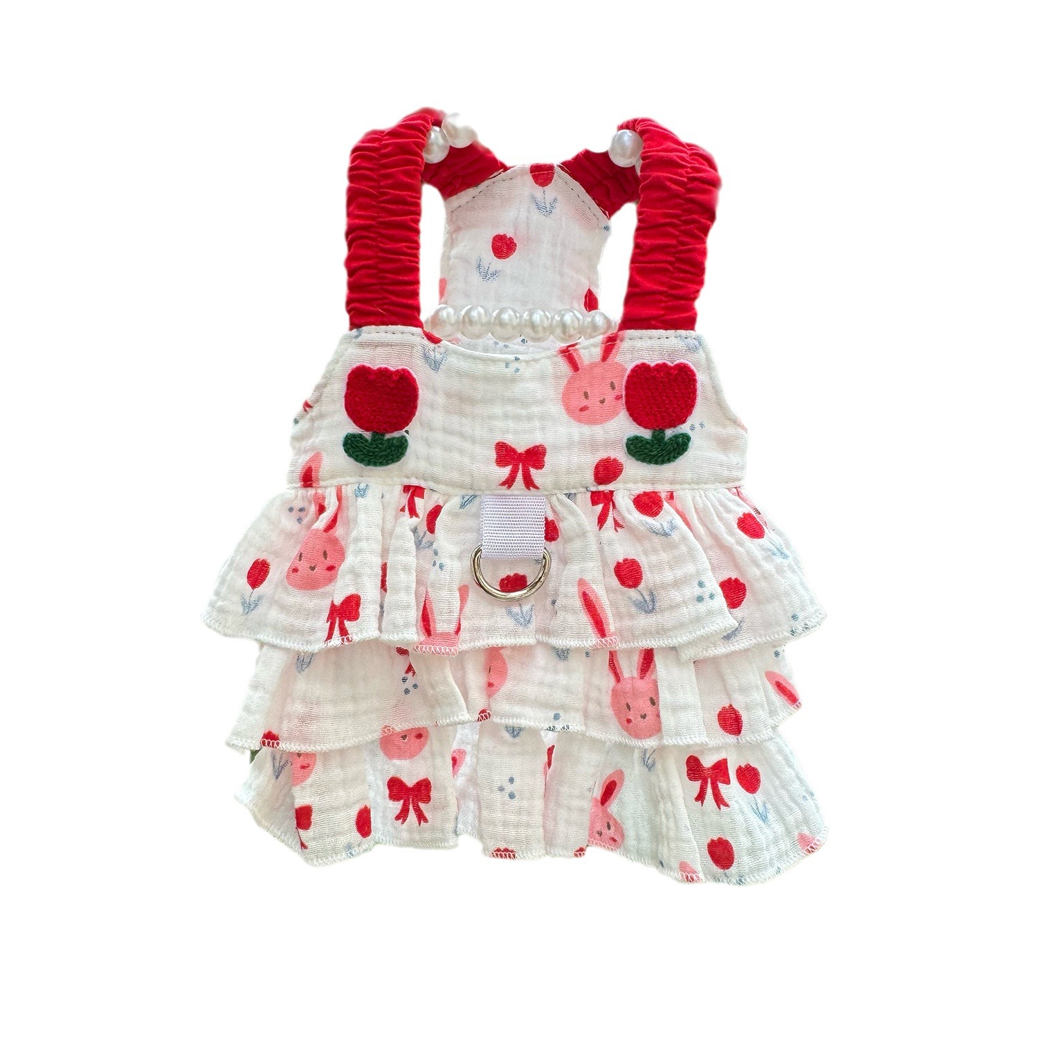 新款狗狗猫咪衣服春夏款薄款棉质吊带裙子防掉毛宠物服饰外出