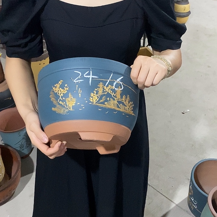 紫砂花盆紫砂花盆