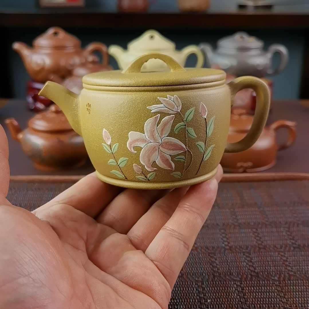 紫砂茶壶黄段泥大韵汉瓦230CC