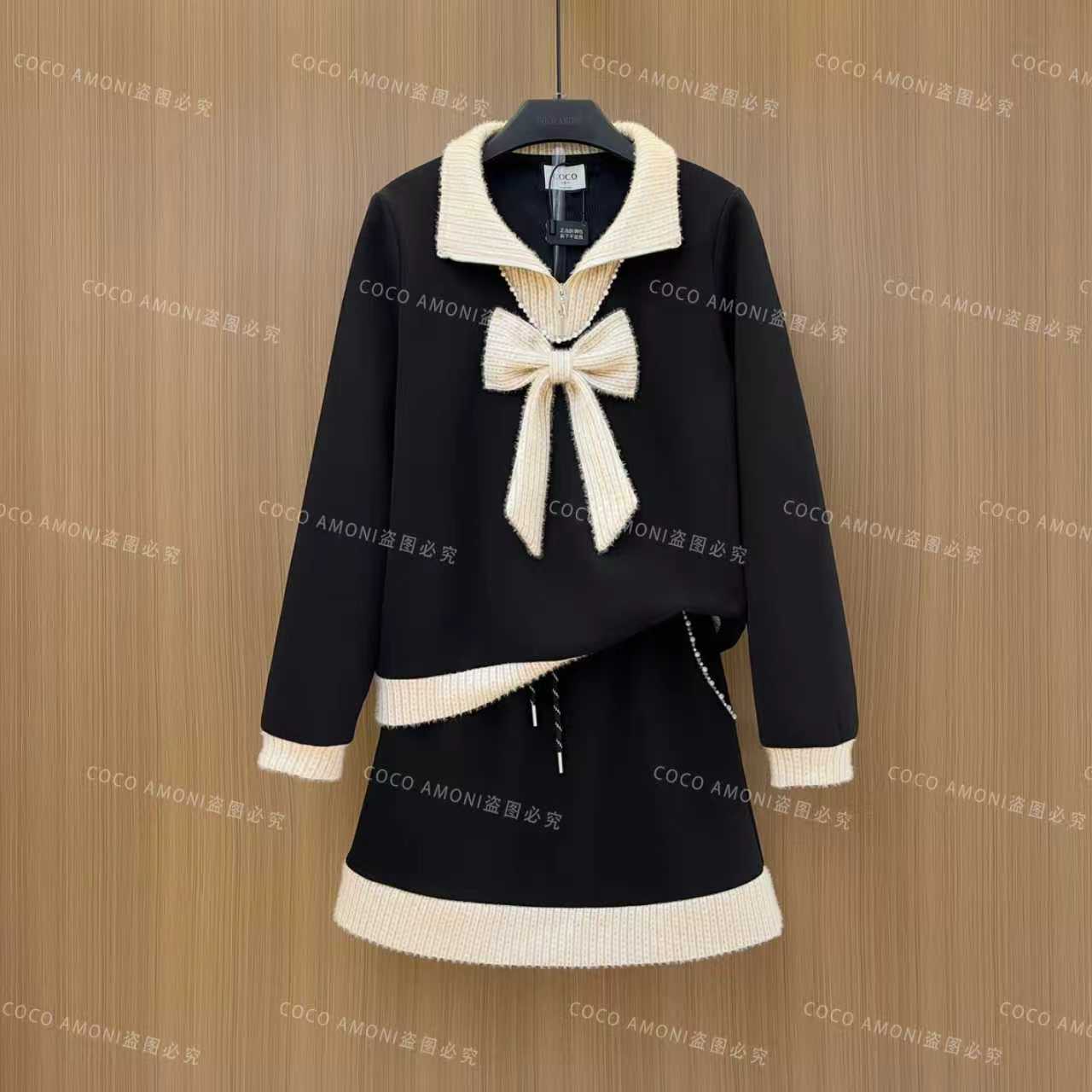 时尚套装卫衣秋季百搭春季休闲海军休闲风上衣套装LG093