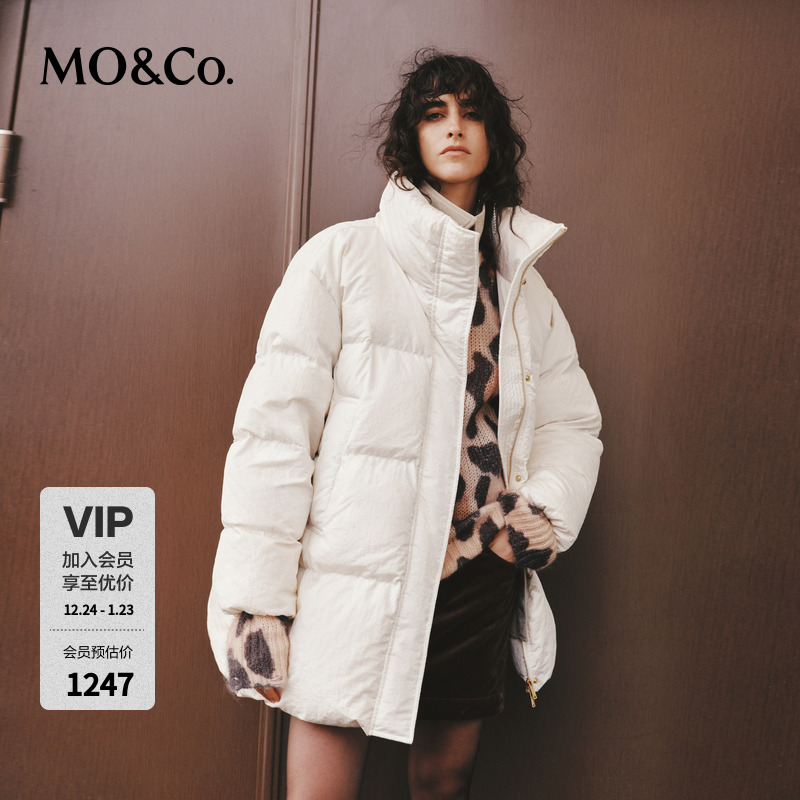 MOCO羽绒服RECTO设计师联名冬涂层光泽微皱MBD4EIN032