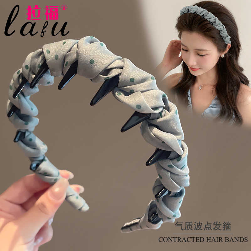 高级感波点发箍女网红2025新款发带高颅顶洗脸头箍压发卡发捆头饰