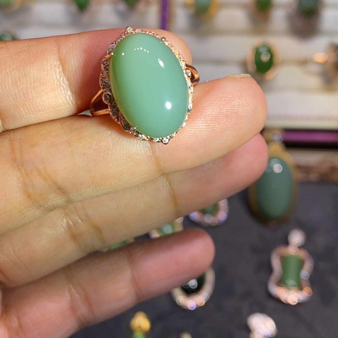 和田玉颈饰银S925镶嵌