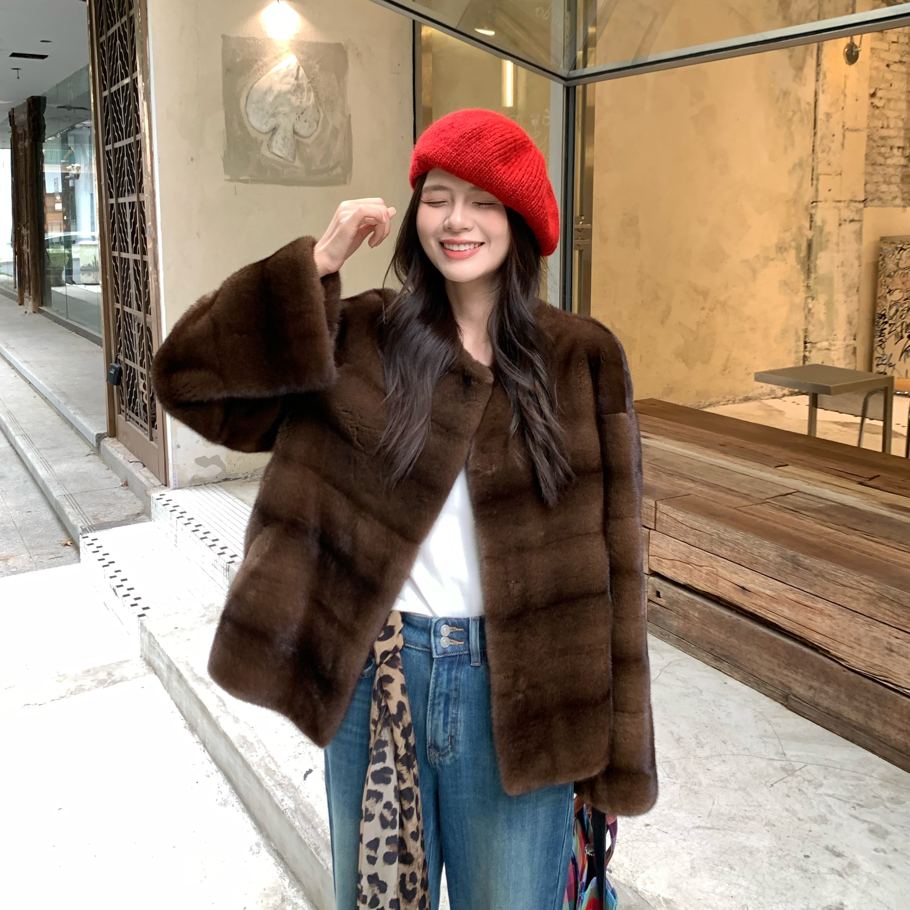 SOCCI速喜「神仙姐姐」整只稀有工艺不动刀进口丹麦紫金短二母貂