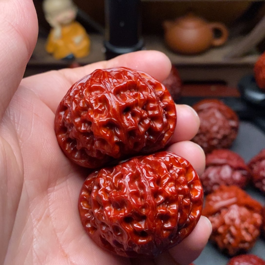 吊坠文玩核桃深***鱼39宫灯